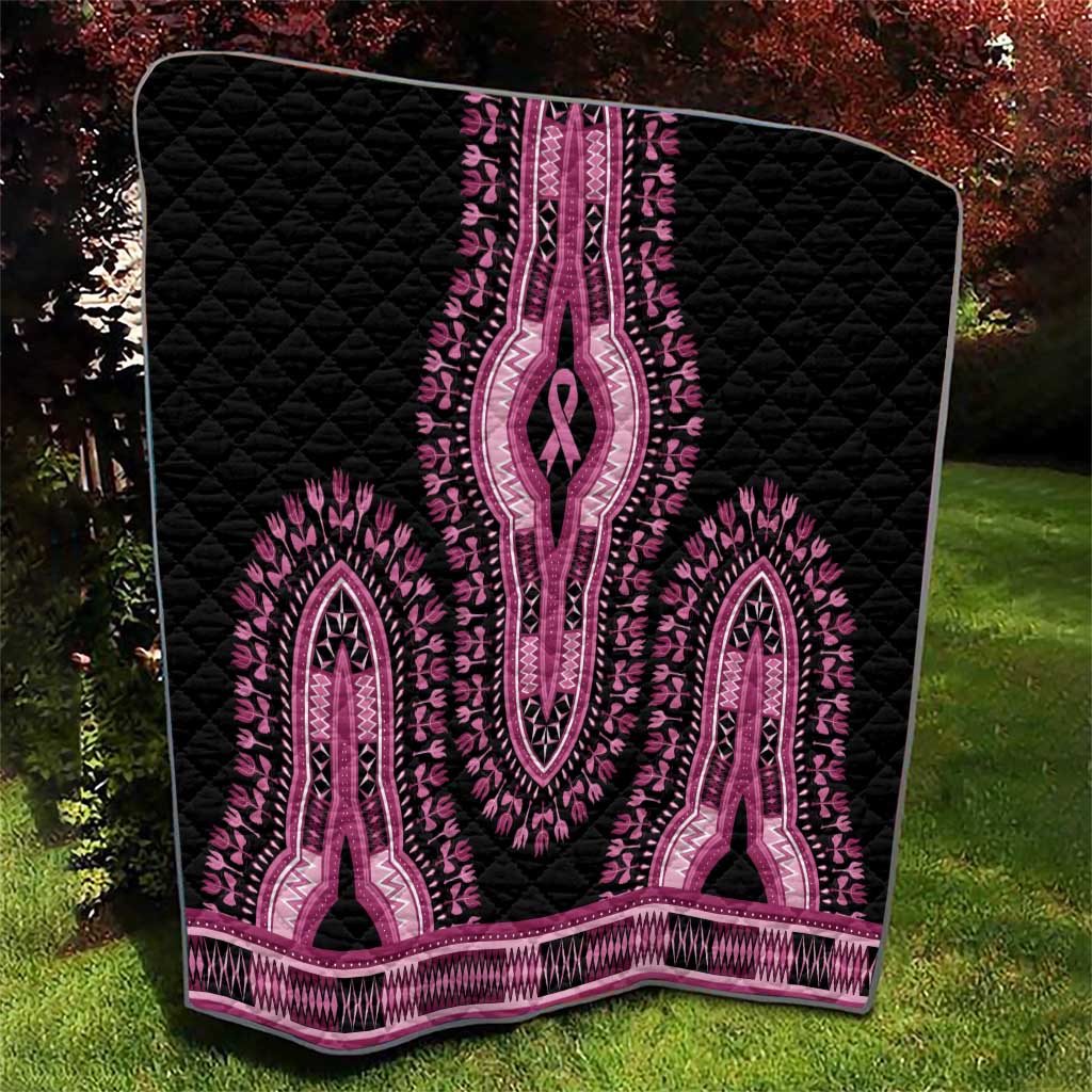 Breast Cancer Awareness Pink Ribbon Quilt Dashiki Style - Wonder Print Shop