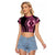 Breast Cancer Awareness Pink Ribbon Raglan Cropped T Shirt Dashiki Style - Wonder Print Shop