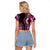 Breast Cancer Awareness Pink Ribbon Raglan Cropped T Shirt Dashiki Style - Wonder Print Shop