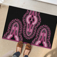 Breast Cancer Awareness Pink Ribbon Rubber Doormat Dashiki Style - Wonder Print Shop