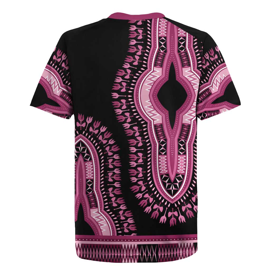 Breast Cancer Awareness Pink Ribbon Rugby Jersey Dashiki Style - Wonder Print Shop
