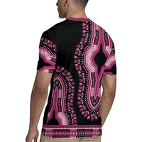 Breast Cancer Awareness Pink Ribbon Rugby Jersey Dashiki Style - Wonder Print Shop