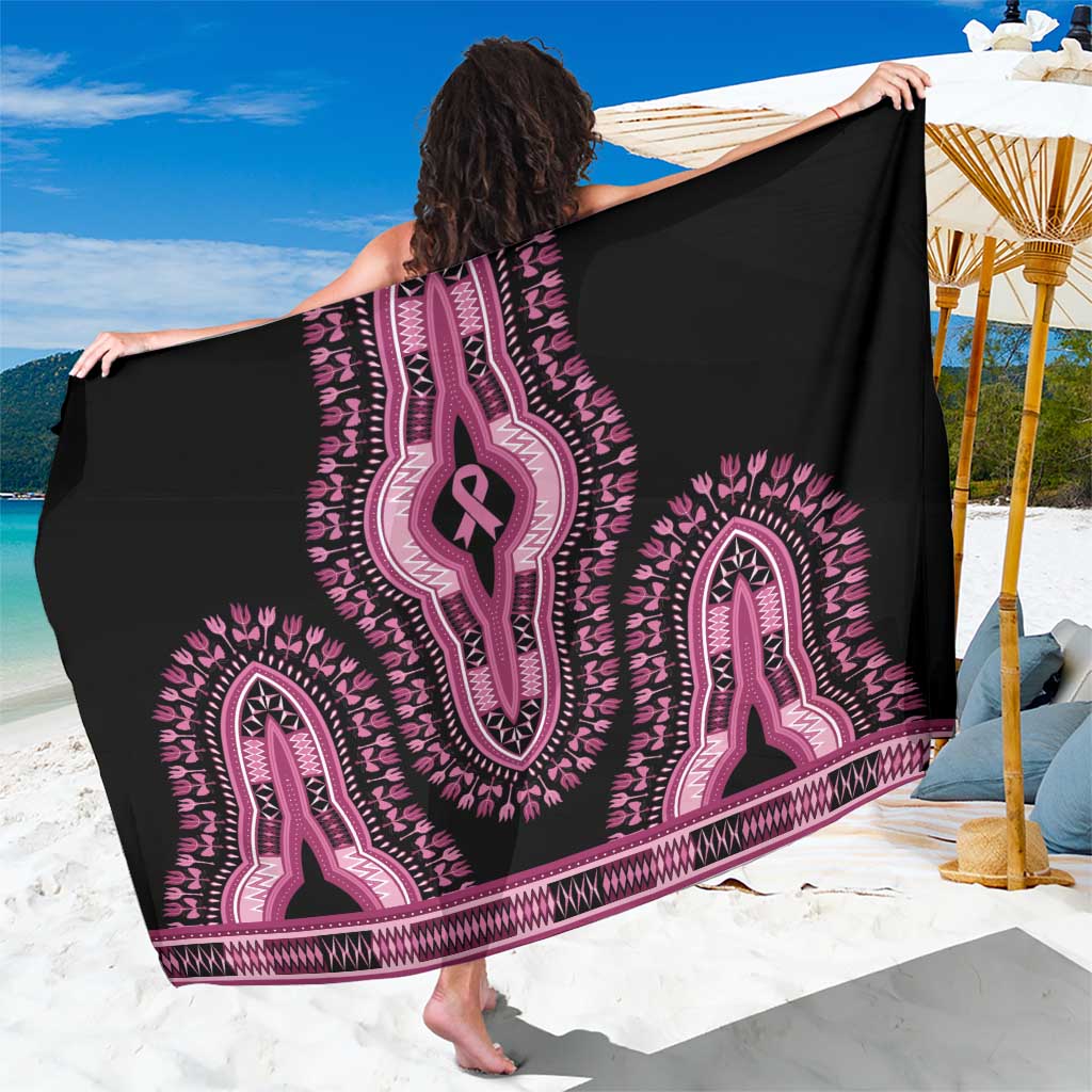 Breast Cancer Awareness Pink Ribbon Sarong Dashiki Style - Wonder Print Shop
