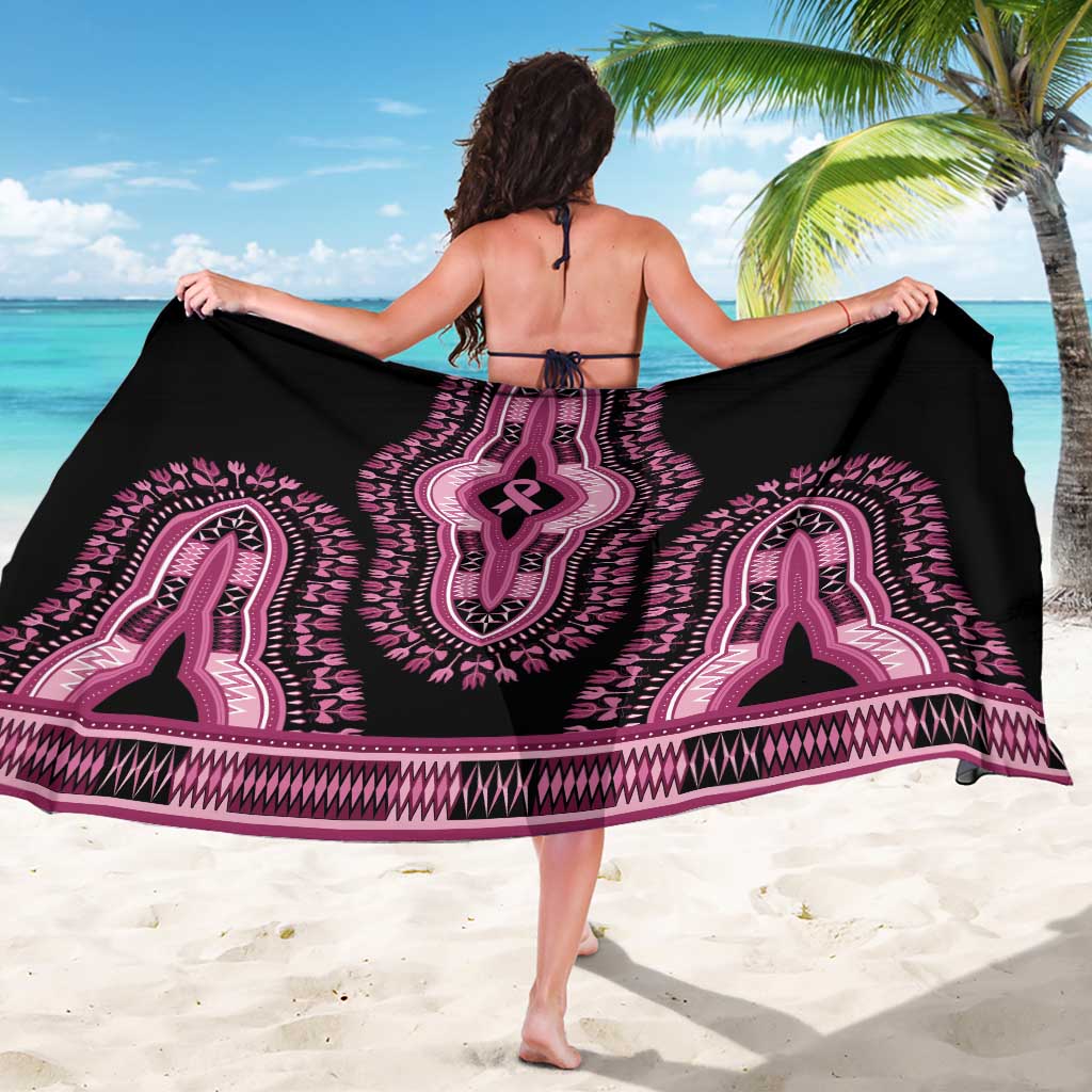 Breast Cancer Awareness Pink Ribbon Sarong Dashiki Style - Wonder Print Shop
