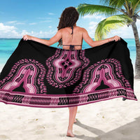 Breast Cancer Awareness Pink Ribbon Sarong Dashiki Style - Wonder Print Shop