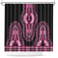 Breast Cancer Awareness Pink Ribbon Shower Curtain Dashiki Style - Wonder Print Shop