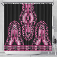 Breast Cancer Awareness Pink Ribbon Shower Curtain Dashiki Style - Wonder Print Shop