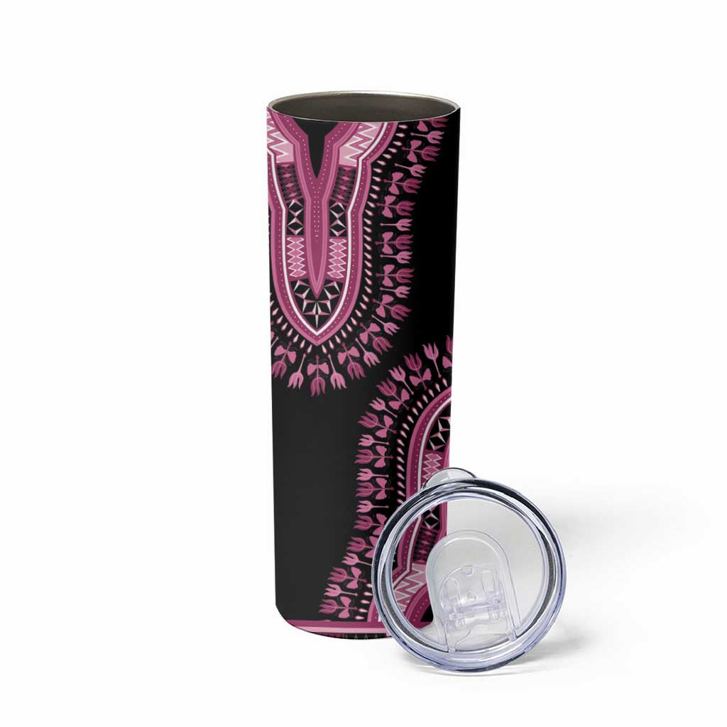 Breast Cancer Awareness Pink Ribbon Skinny Tumbler Dashiki Style - Wonder Print Shop