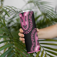 Breast Cancer Awareness Pink Ribbon Skinny Tumbler Dashiki Style - Wonder Print Shop