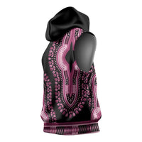 Breast Cancer Awareness Pink Ribbon Sleeveless Hoodie Dashiki Style - Wonder Print Shop