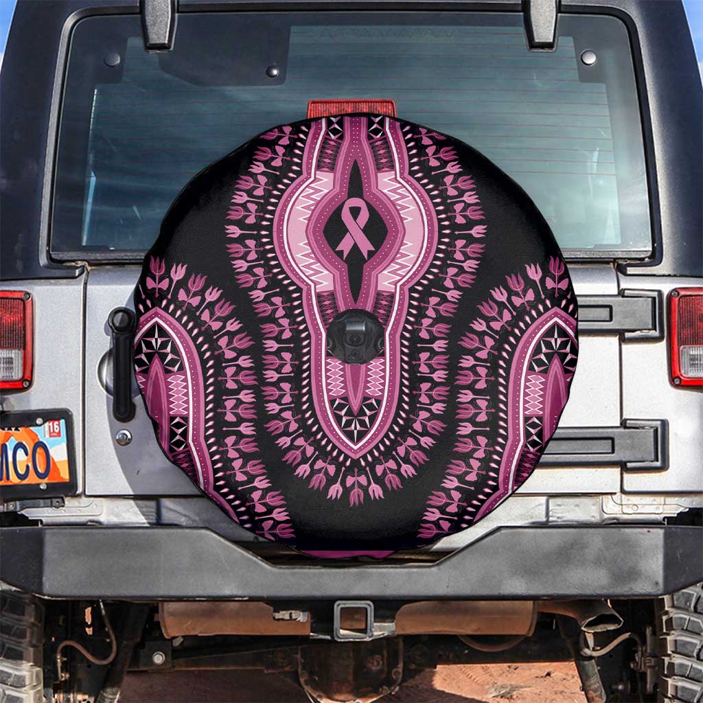 Breast Cancer Awareness Pink Ribbon Spare Tire Cover Dashiki Style - Wonder Print Shop