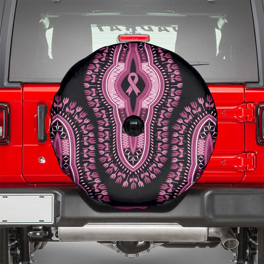 Breast Cancer Awareness Pink Ribbon Spare Tire Cover Dashiki Style - Wonder Print Shop
