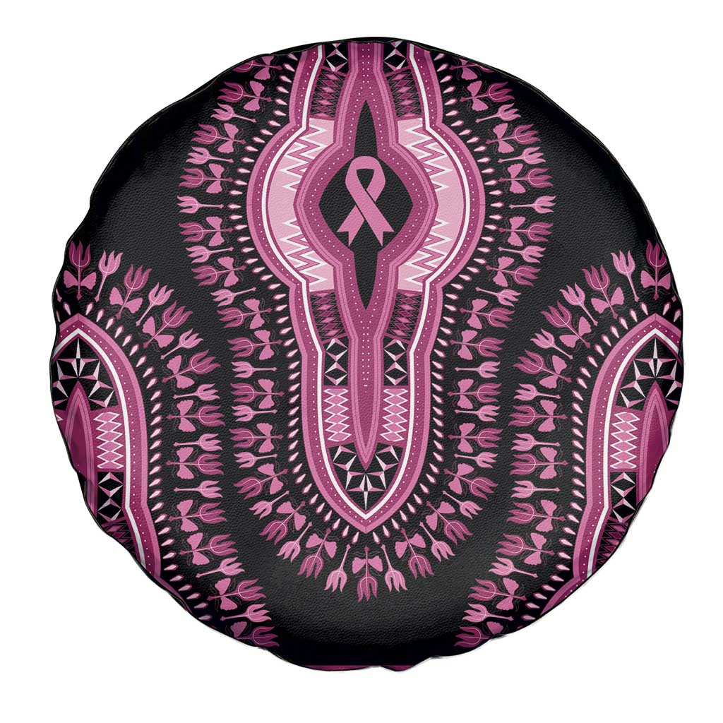 Breast Cancer Awareness Pink Ribbon Spare Tire Cover Dashiki Style - Wonder Print Shop