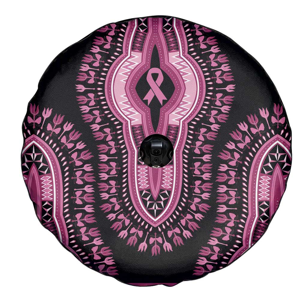 Breast Cancer Awareness Pink Ribbon Spare Tire Cover Dashiki Style - Wonder Print Shop