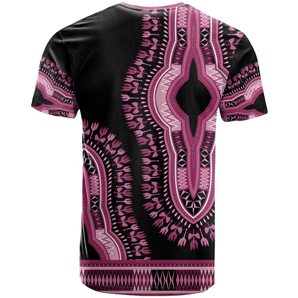 Breast Cancer Awareness Pink Ribbon T Shirt Dashiki Style - Wonder Print Shop