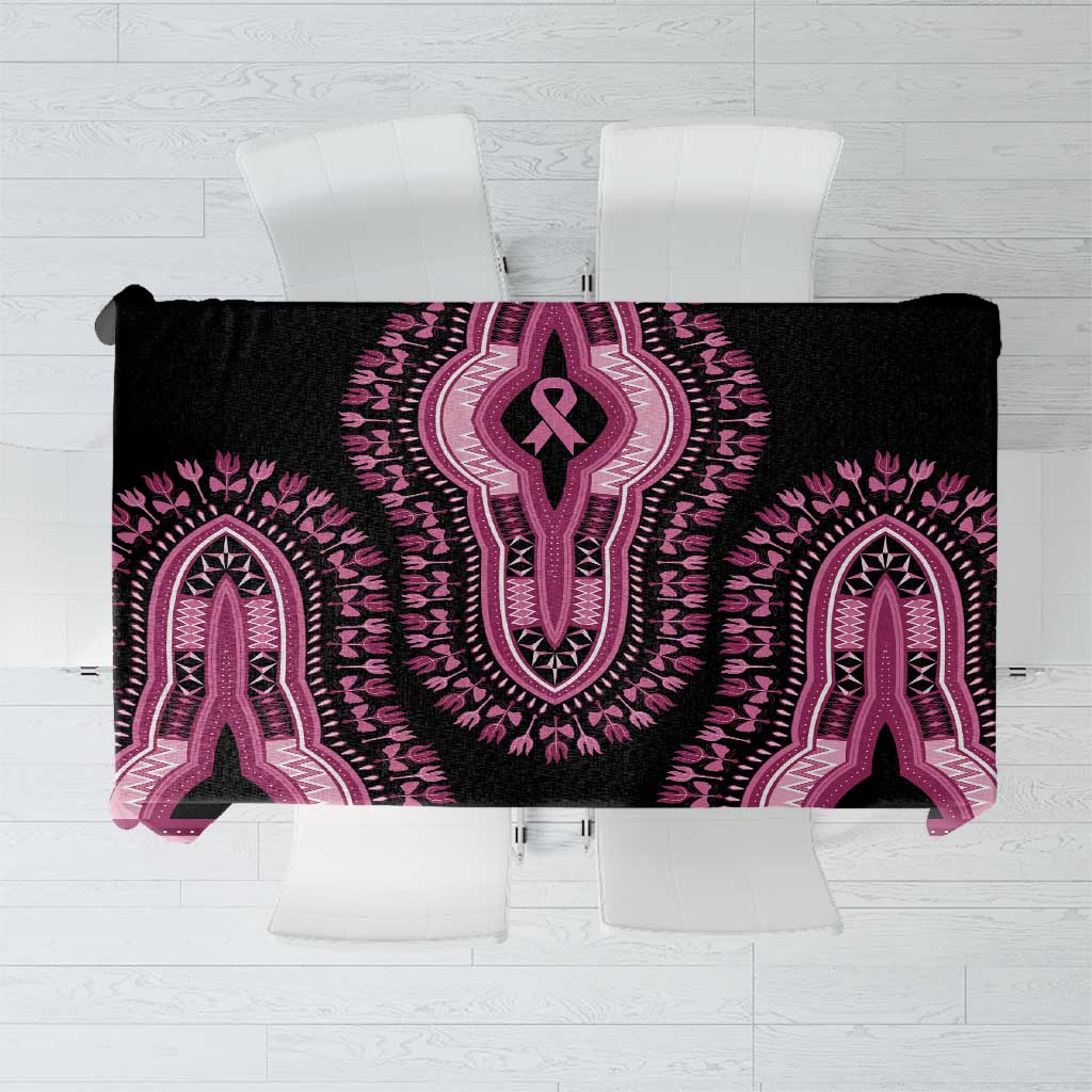 Breast Cancer Awareness Pink Ribbon Tablecloth Dashiki Style - Wonder Print Shop
