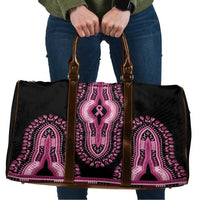 Breast Cancer Awareness Pink Ribbon Travel Bag Dashiki Style - Wonder Print Shop