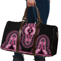 Breast Cancer Awareness Pink Ribbon Travel Bag Dashiki Style - Wonder Print Shop