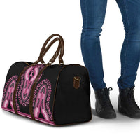 Breast Cancer Awareness Pink Ribbon Travel Bag Dashiki Style - Wonder Print Shop