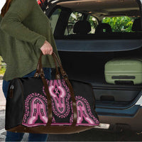Breast Cancer Awareness Pink Ribbon Travel Bag Dashiki Style - Wonder Print Shop