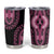 Breast Cancer Awareness Pink Ribbon Tumbler Cup Dashiki Style - Wonder Print Shop