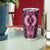 Breast Cancer Awareness Pink Ribbon Tumbler Cup Dashiki Style - Wonder Print Shop