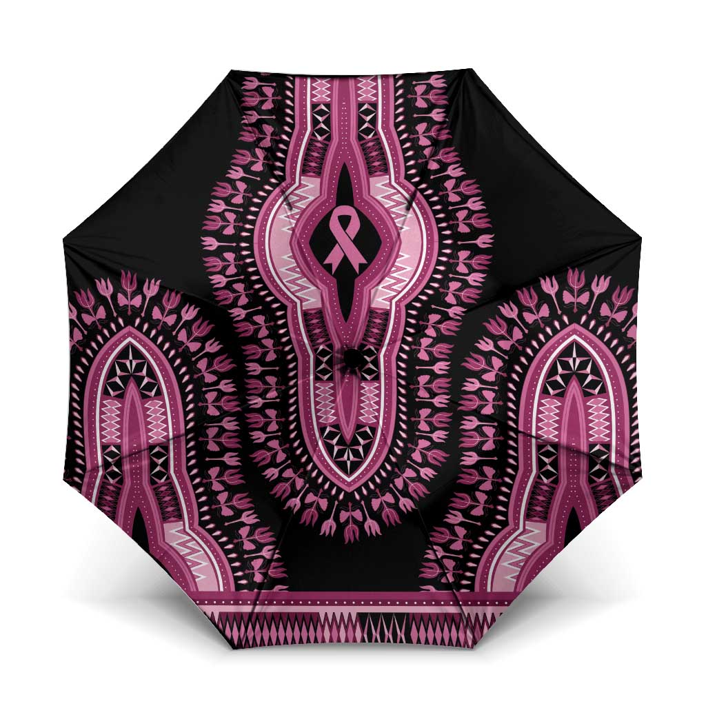 Breast Cancer Awareness Pink Ribbon Umbrella Dashiki Style - Wonder Print Shop