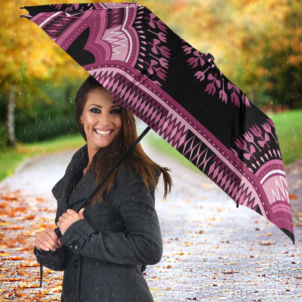 Breast Cancer Awareness Pink Ribbon Umbrella Dashiki Style - Wonder Print Shop