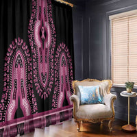 Breast Cancer Awareness Pink Ribbon Window Curtain Dashiki Style - Wonder Print Shop