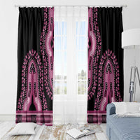 Breast Cancer Awareness Pink Ribbon Window Curtain Dashiki Style - Wonder Print Shop