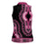 Breast Cancer Awareness Pink Ribbon Women Sleeveless Polo Shirt Dashiki Style - Wonder Print Shop
