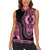 Breast Cancer Awareness Pink Ribbon Women Sleeveless Polo Shirt Dashiki Style - Wonder Print Shop