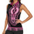 Breast Cancer Awareness Pink Ribbon Women Sleeveless Polo Shirt Dashiki Style - Wonder Print Shop