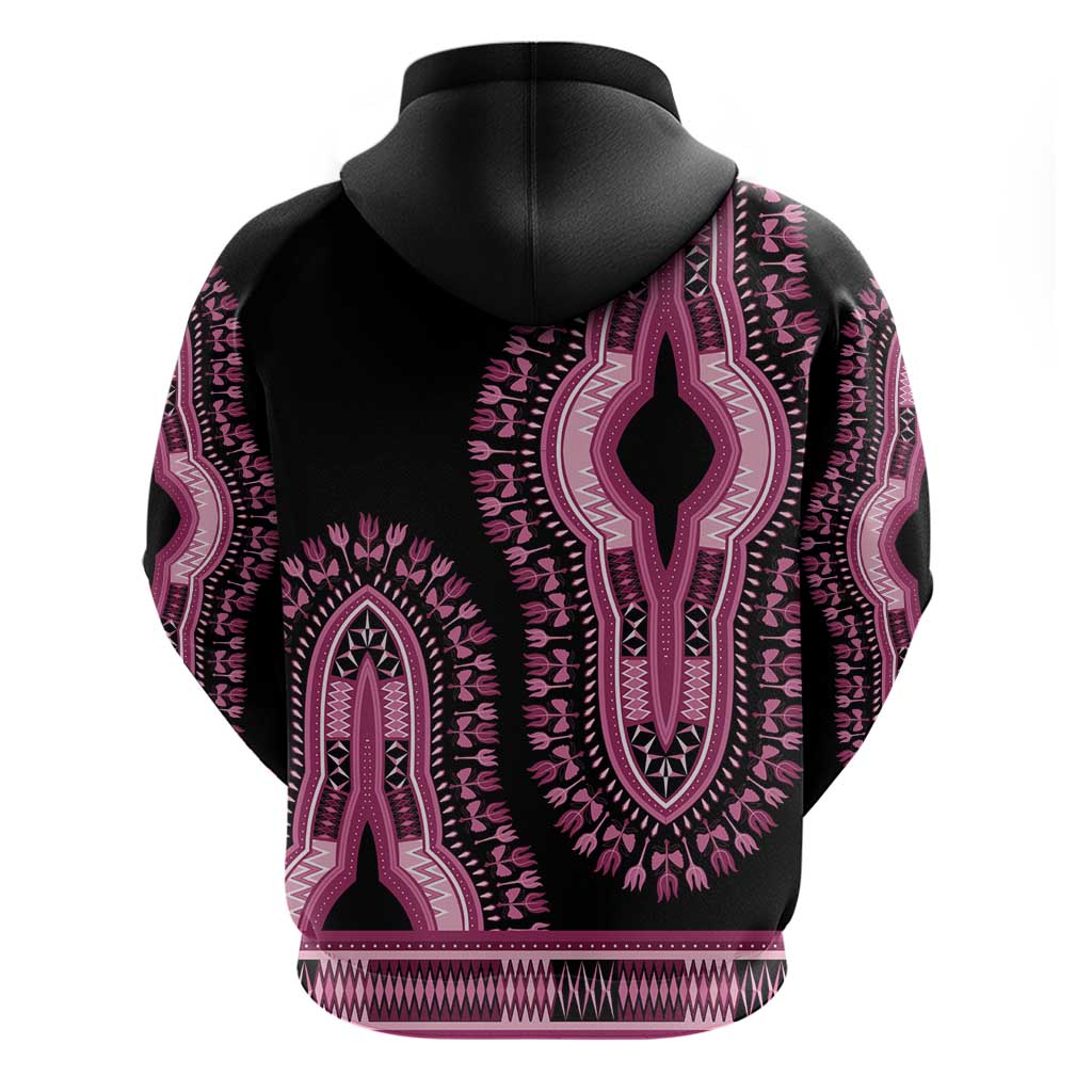 Breast Cancer Awareness Pink Ribbon Zip Hoodie Dashiki Style - Wonder Print Shop