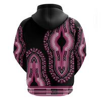 Breast Cancer Awareness Pink Ribbon Zip Hoodie Dashiki Style - Wonder Print Shop