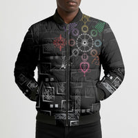 Afro Haiti Vodou Milokan Bomber Puffer Jacket