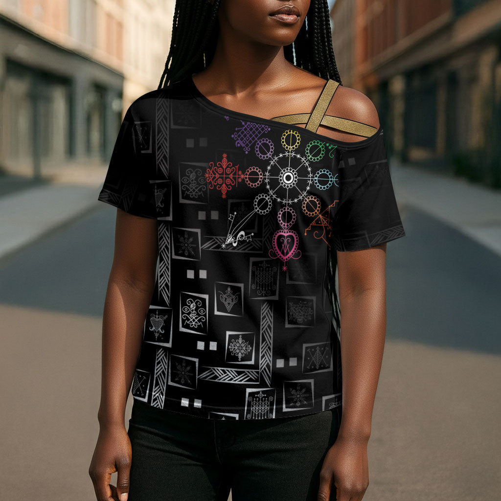 Afro Haiti Vodou Milokan Cross Shoulder Shirt