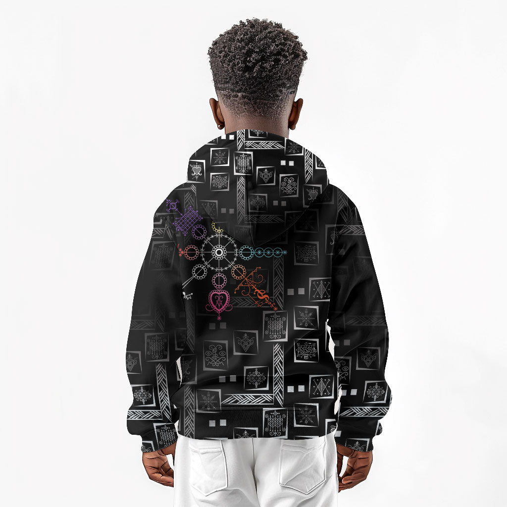 Afro Haiti Vodou Milokan Kid Hoodie