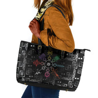 Afro Haiti Vodou Milokan Leather Tote Bag