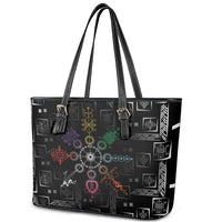 Afro Haiti Vodou Milokan Leather Tote Bag