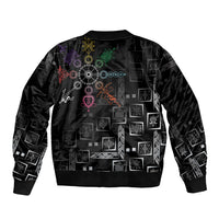 Afro Haiti Vodou Milokan Sleeve Zip Bomber Jacket