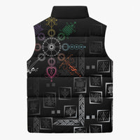 Afro Haiti Vodou Milokan Sleeveless Puffer Jacket