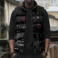 Afro Haiti Vodou Milokan Sleeveless Puffer Jacket