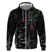 Afro Haiti Vodou Milokan Zip Hoodie