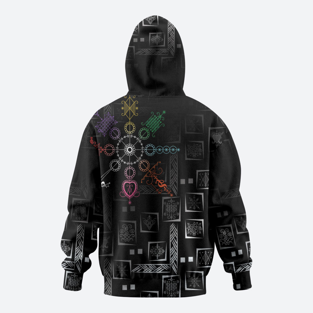 Afro Haiti Vodou Milokan Zip Hoodie