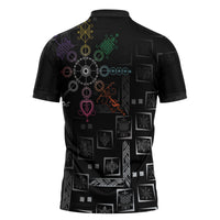 Afro Haiti Vodou Milokan Zipper Polo Shirt