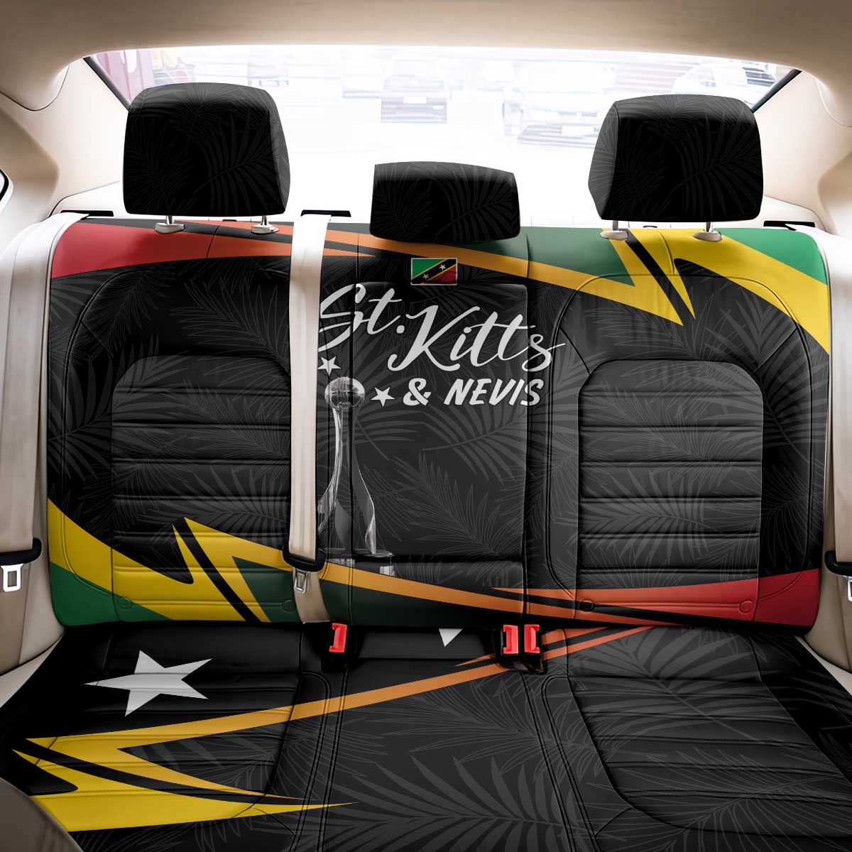 St Kitts Nevis Cricket Back Car Seat Cover Go Patriots Go Champions - Wonder Print Shop