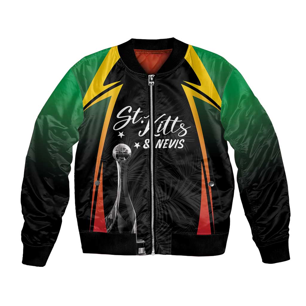 St Kitts Nevis Cricket Custom Bomber Jacket Go Patriots Go Champions - Wonder Print Shop