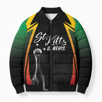 St Kitts Nevis Cricket Custom Bomber Puffer Jacket Go Patriots Go Champions - Wonder Print Shop