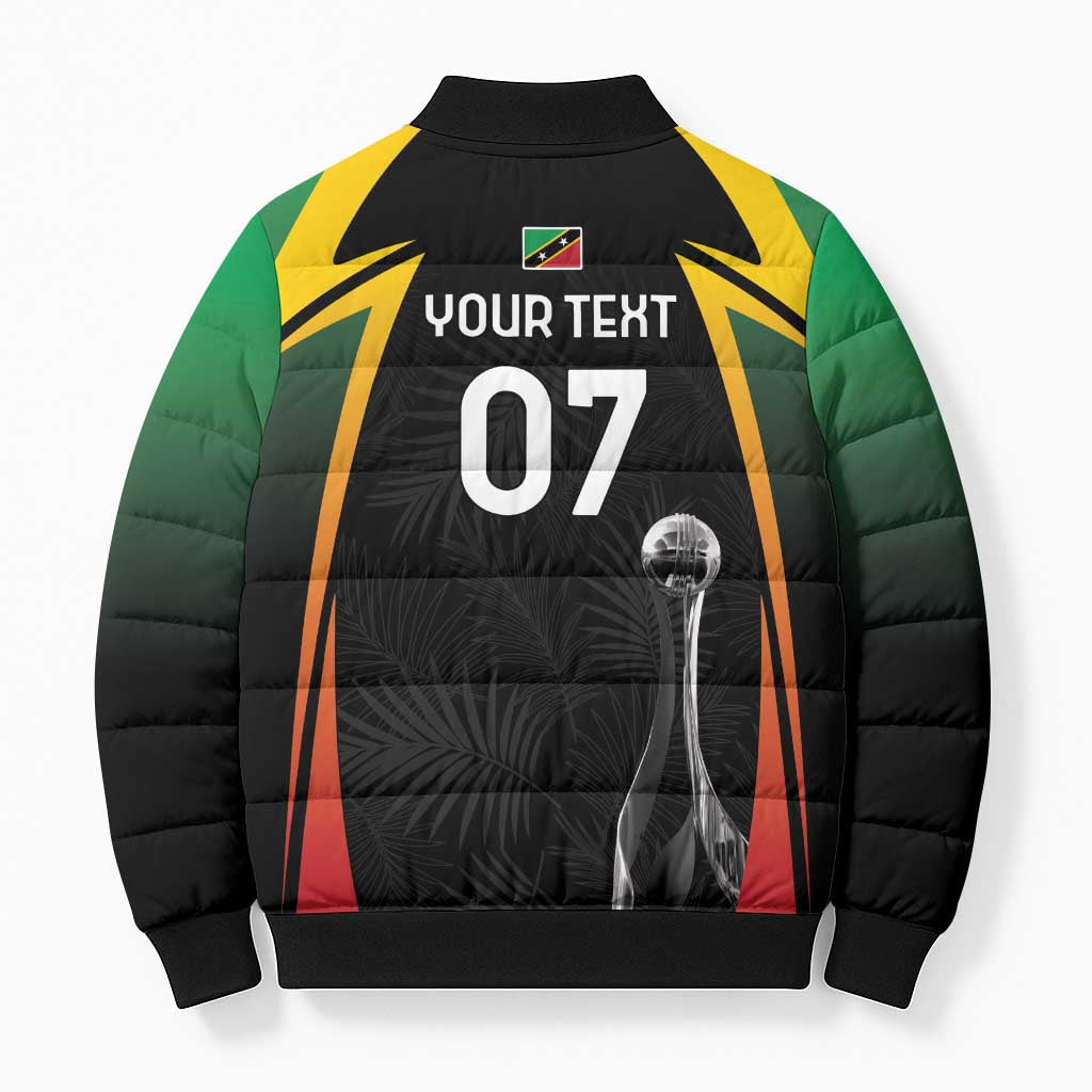 St Kitts Nevis Cricket Custom Bomber Puffer Jacket Go Patriots Go Champions - Wonder Print Shop